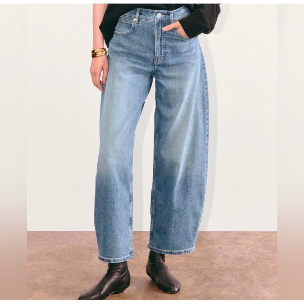 Everlane The Way-High Curve Jean Vintage Blue  Barrel Leg Denim 25 Regular